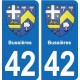 42 Villerest blason ville autocollant plaque stickers