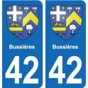 42 Villerest blason ville autocollant plaque stickers