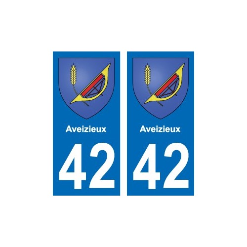 42 Villerest blason ville autocollant plaque stickers