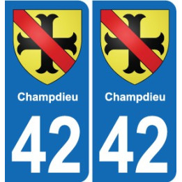 42 Villerest blason ville autocollant plaque stickers