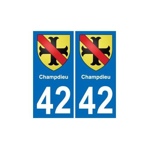 42 Villerest blason ville autocollant plaque stickers