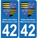 42 Villerest blason ville autocollant plaque stickers