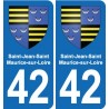 42 Villerest blason ville autocollant plaque stickers