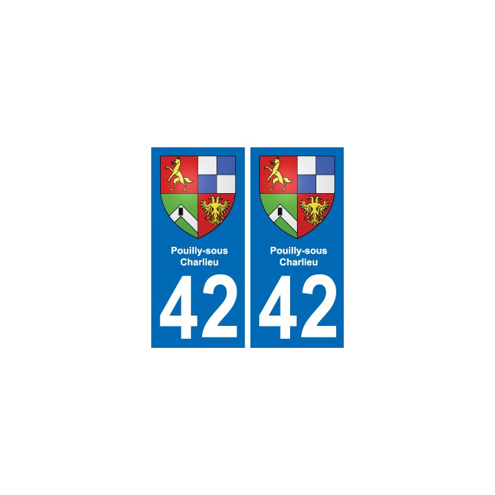 42 Villerest blason ville autocollant plaque stickers