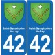 42 Villerest blason ville autocollant plaque stickers