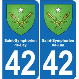 42 Villerest blason ville autocollant plaque stickers