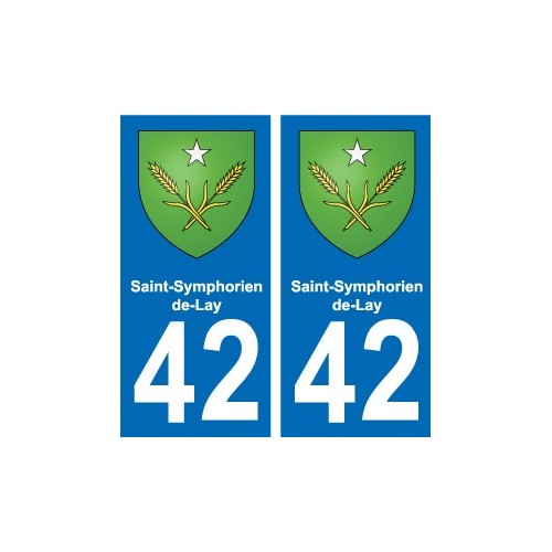 42 Villerest blason ville autocollant plaque stickers