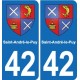42 Villerest blason ville autocollant plaque stickers