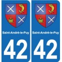 42 Villerest blason ville autocollant plaque stickers