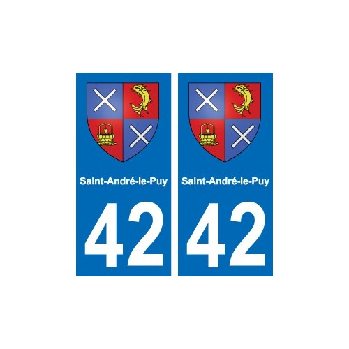42 Villerest blason ville autocollant plaque stickers