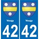 42 Villerest blason ville autocollant plaque stickers