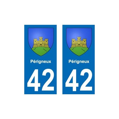 42 Villerest blason ville autocollant plaque stickers