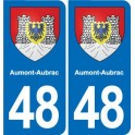 48 Mende blason autocollant plaque stickers ville