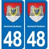 48 Mende blason autocollant plaque stickers ville