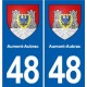 48 Mende blason autocollant plaque stickers ville