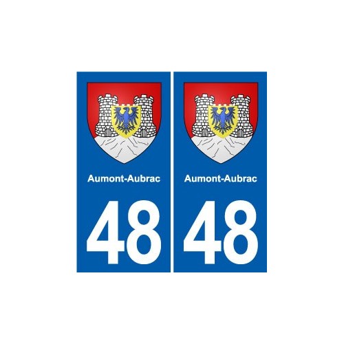 48 Mende blason autocollant plaque stickers ville