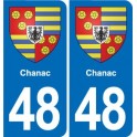 48 Mende blason autocollant plaque stickers ville