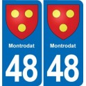 48 Mende blason autocollant plaque stickers ville