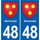 48 Mende blason autocollant plaque stickers ville