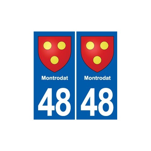48 Mende blason autocollant plaque stickers ville