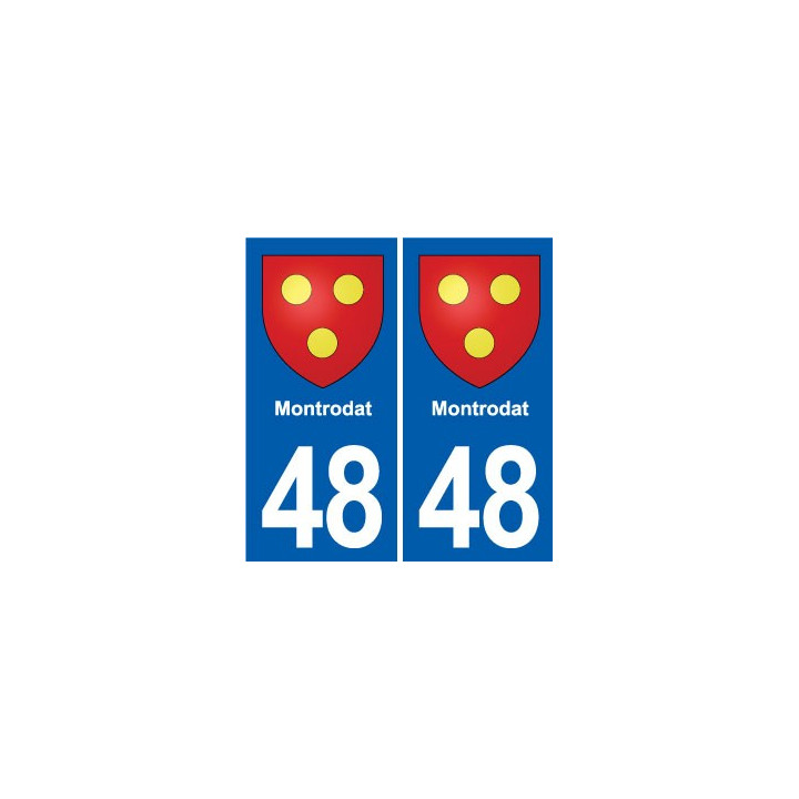 48 Mende blason autocollant plaque stickers ville