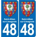 48 Mende blason autocollant plaque stickers ville