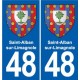 48 Mende blason autocollant plaque stickers ville