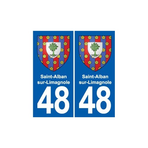 48 Mende blason autocollant plaque stickers ville
