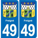 49 Brézé blason autocollant plaque stickers ville