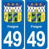 49 Brézé blason autocollant plaque stickers ville
