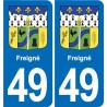 49 Brézé blason autocollant plaque stickers ville
