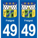 49 Brézé blason autocollant plaque stickers ville