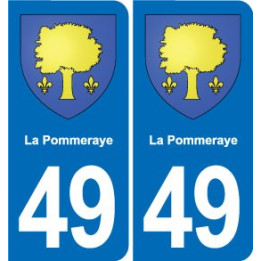 49 Brézé blason autocollant plaque stickers ville