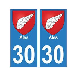 30 Ales ville autocollant plaque