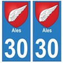 30 Ales ville autocollant plaque