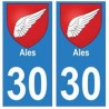 30 Ales ville autocollant plaque