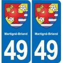 49 Brézé blason autocollant plaque stickers ville