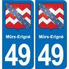 49 Brézé blason autocollant plaque stickers ville