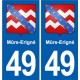49 Brézé blason autocollant plaque stickers ville