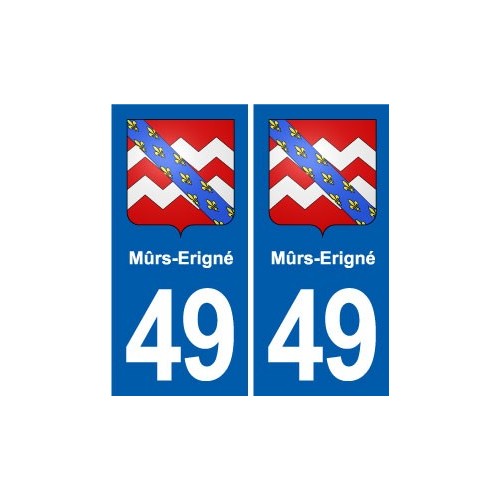 49 Brézé blason autocollant plaque stickers ville