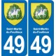 49 Brézé blason autocollant plaque stickers ville