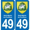 49 Brézé blason autocollant plaque stickers ville
