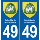 49 Brézé blason autocollant plaque stickers ville