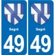 49 Brézé blason autocollant plaque stickers ville