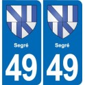 49 Brézé blason autocollant plaque stickers ville