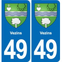 49 Brézé blason autocollant plaque stickers ville