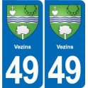 49 Brézé blason autocollant plaque stickers ville