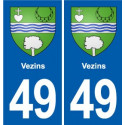 49 Brézé blason autocollant plaque stickers ville