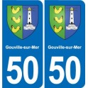50 Canisy blason autocollant plaque stickers ville