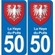 50 Canisy blason autocollant plaque stickers ville